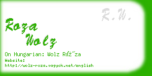 roza wolz business card